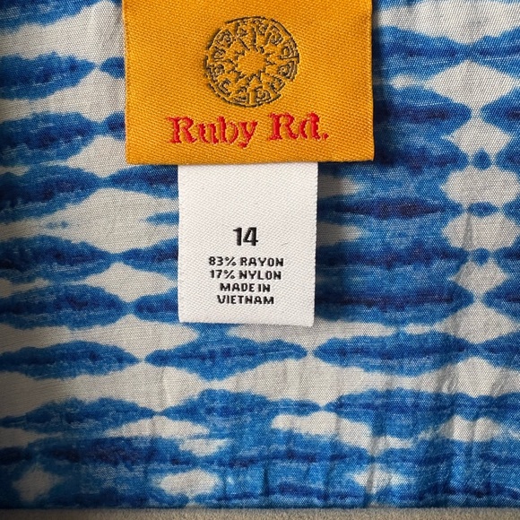 Ruby Rd Royal and White Zip-Up Jacket - Picture 5 of 7